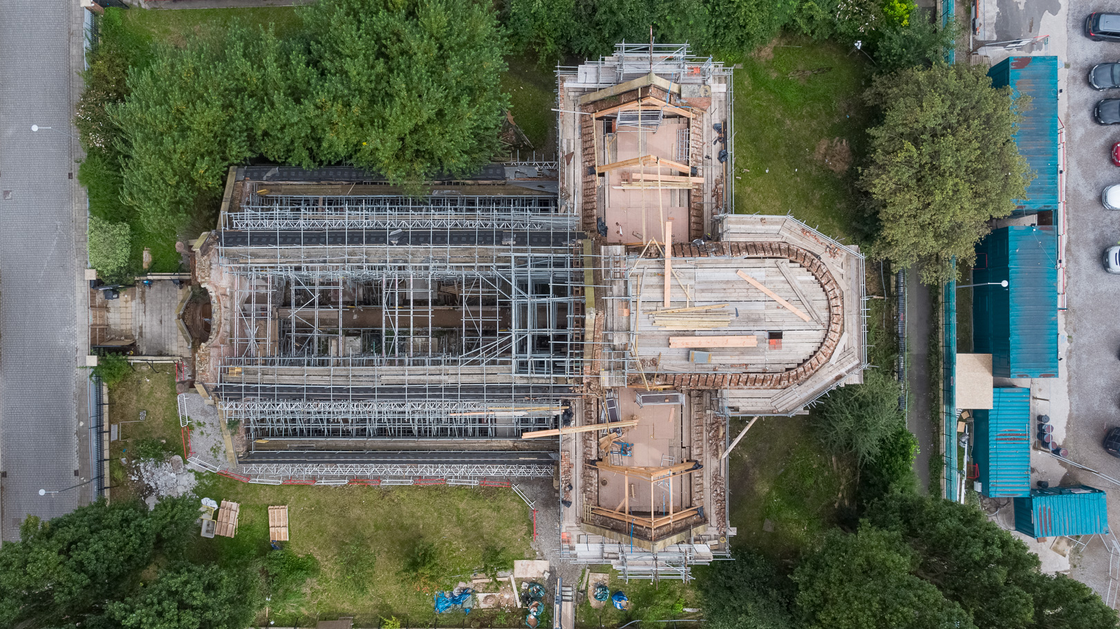 Aerial survey photography - The Church of The Ascension, Salford