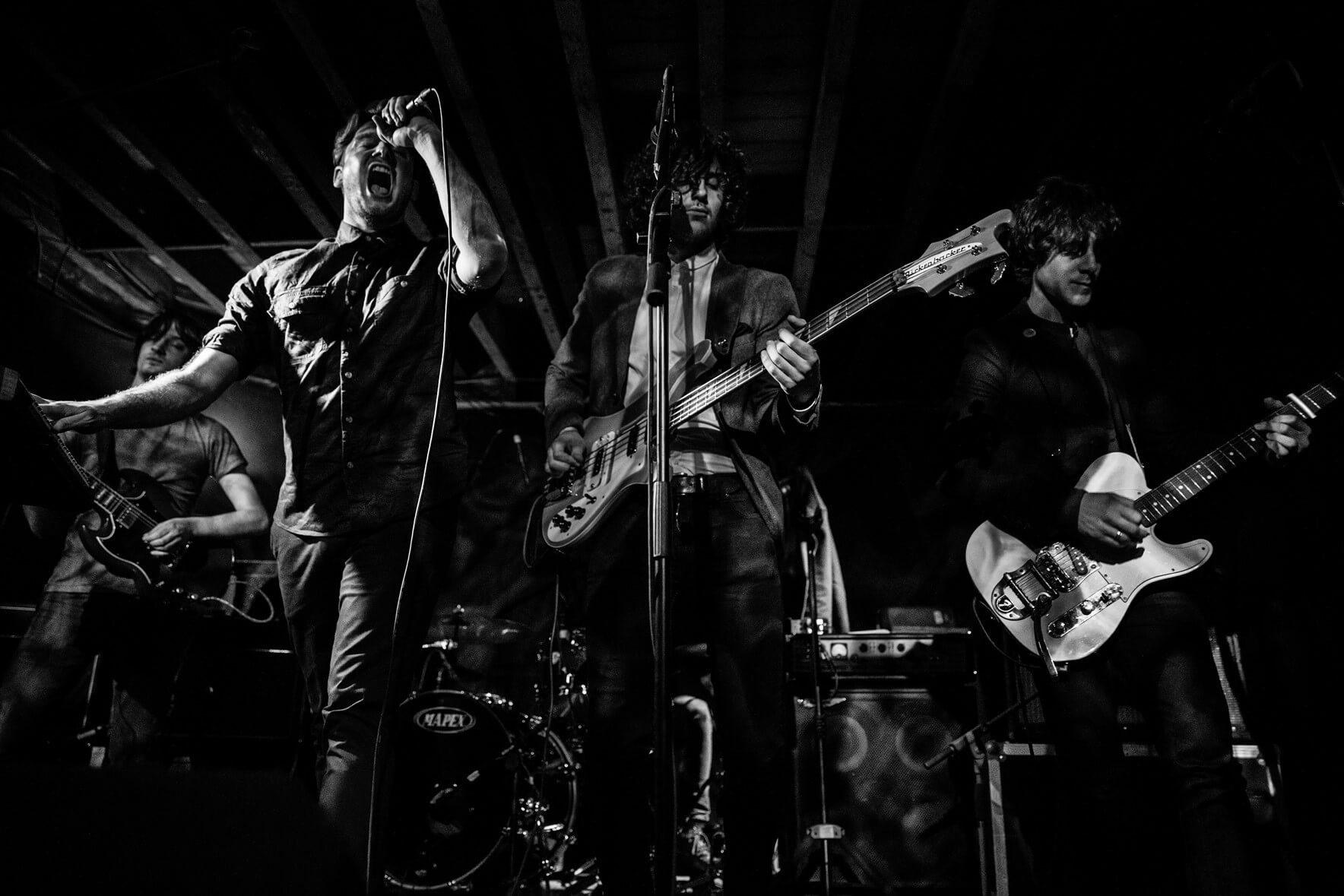 Event photography - Mutineers at Kraak Gallery, Manchester black & white