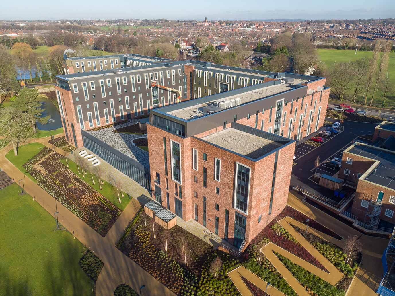 Aerial photography - Greenbank Student Village, Liverpool for Cara Brickwork - Midi (Architectural, Interior, Construction & Aerial) Photography, Wigan