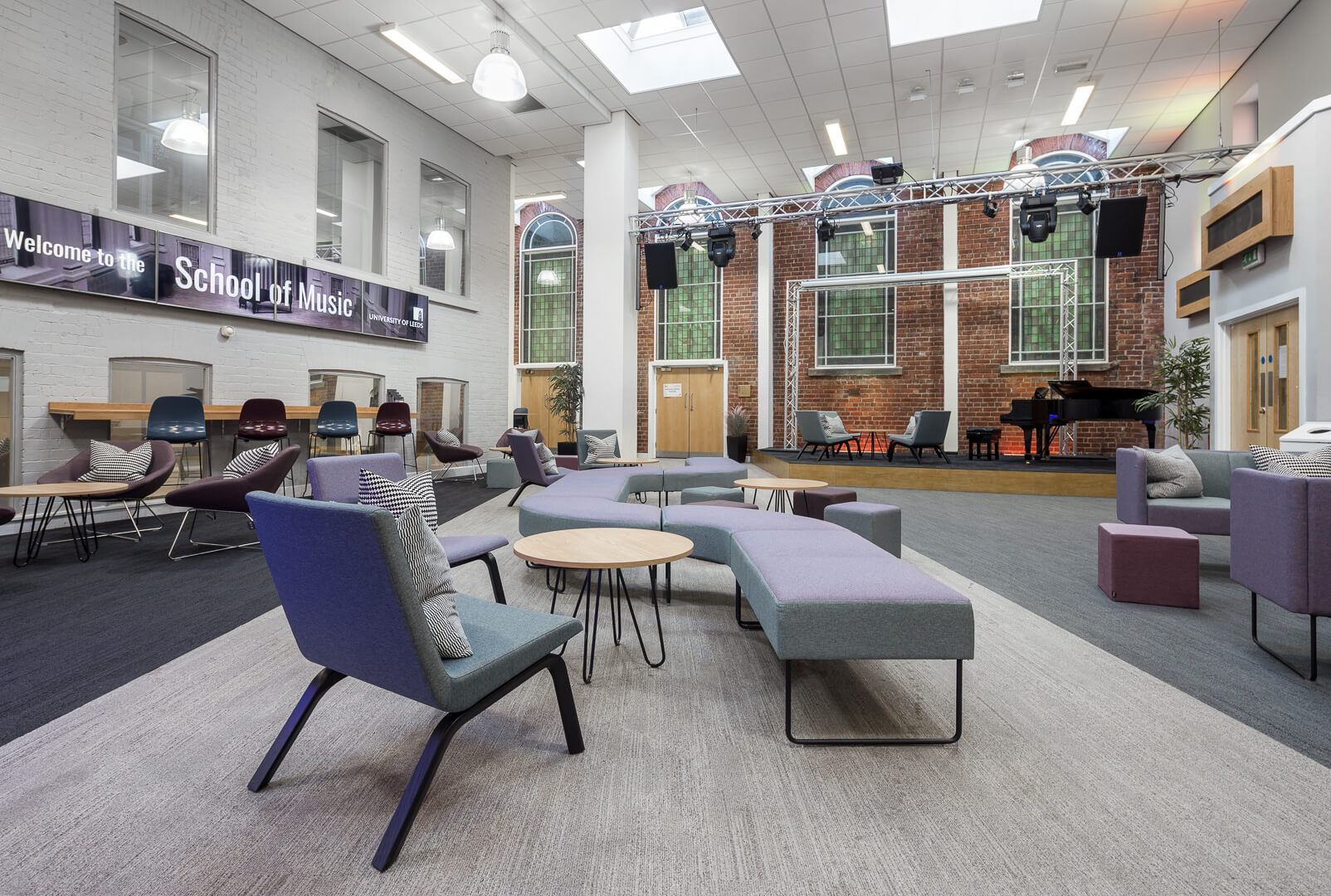 Commercial architectural interior photography- Refurbishment at the School of Music, University of Leeds