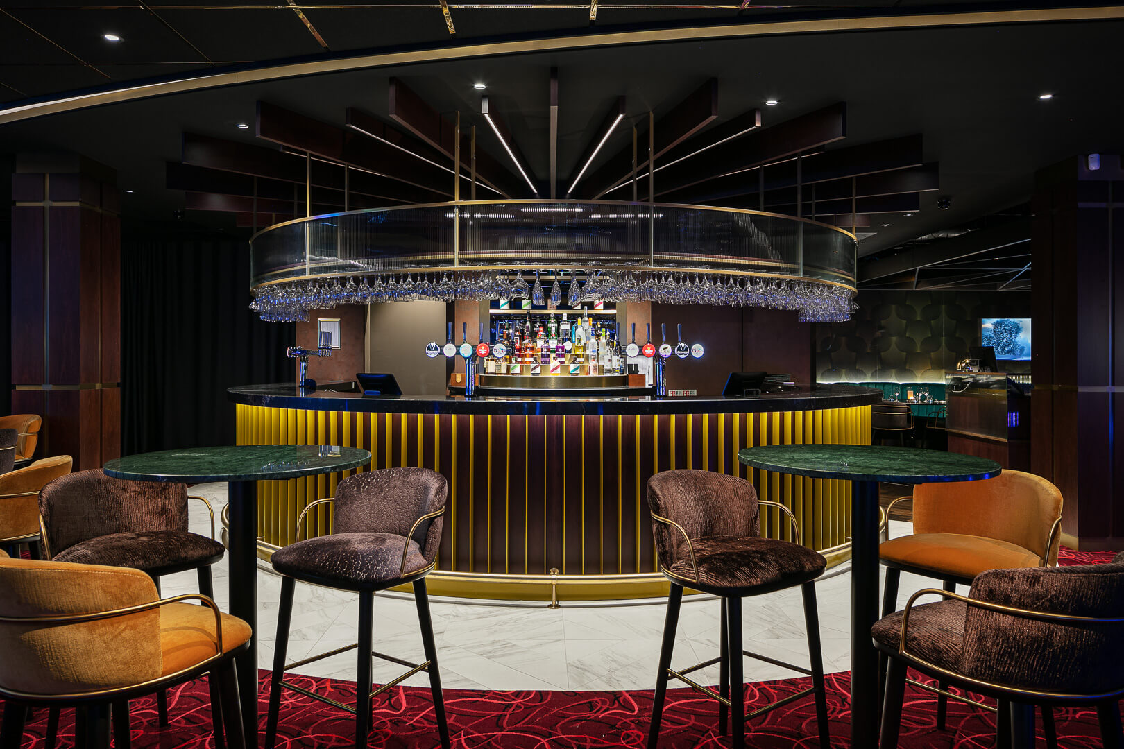 The spectacular circular bar at Napoleons Casino & Restaurant, Manchester