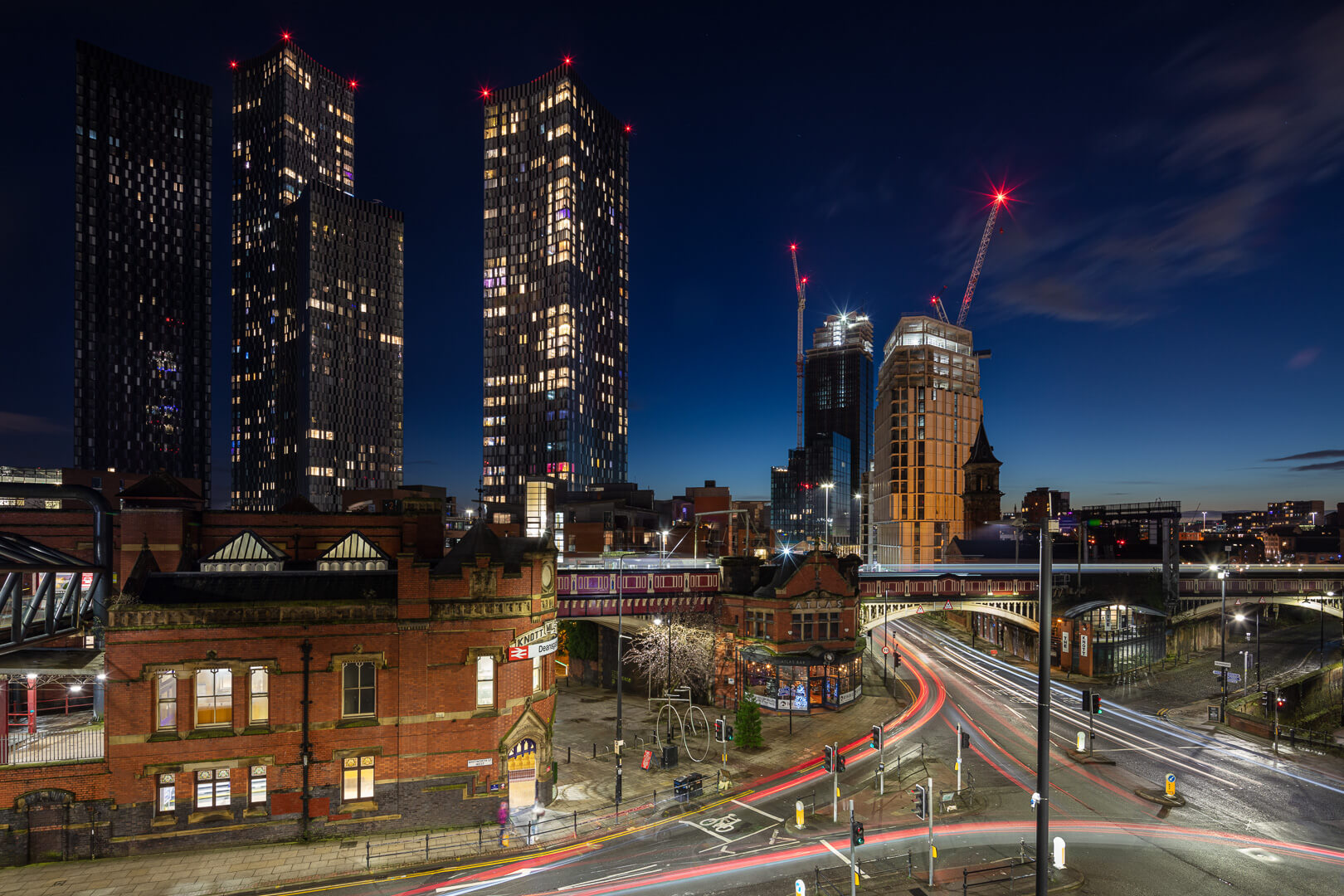 Architectural photography - Deansgate Square & Castle Wharf residential developments, Manchester