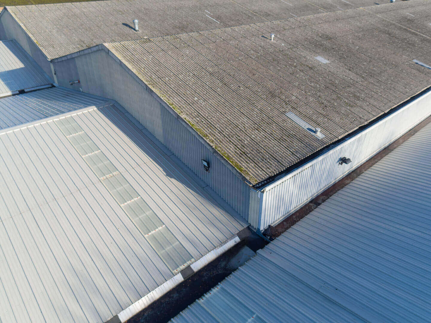 Aerial drone industrial roof survey of Creo, Aylesford site, Kent
