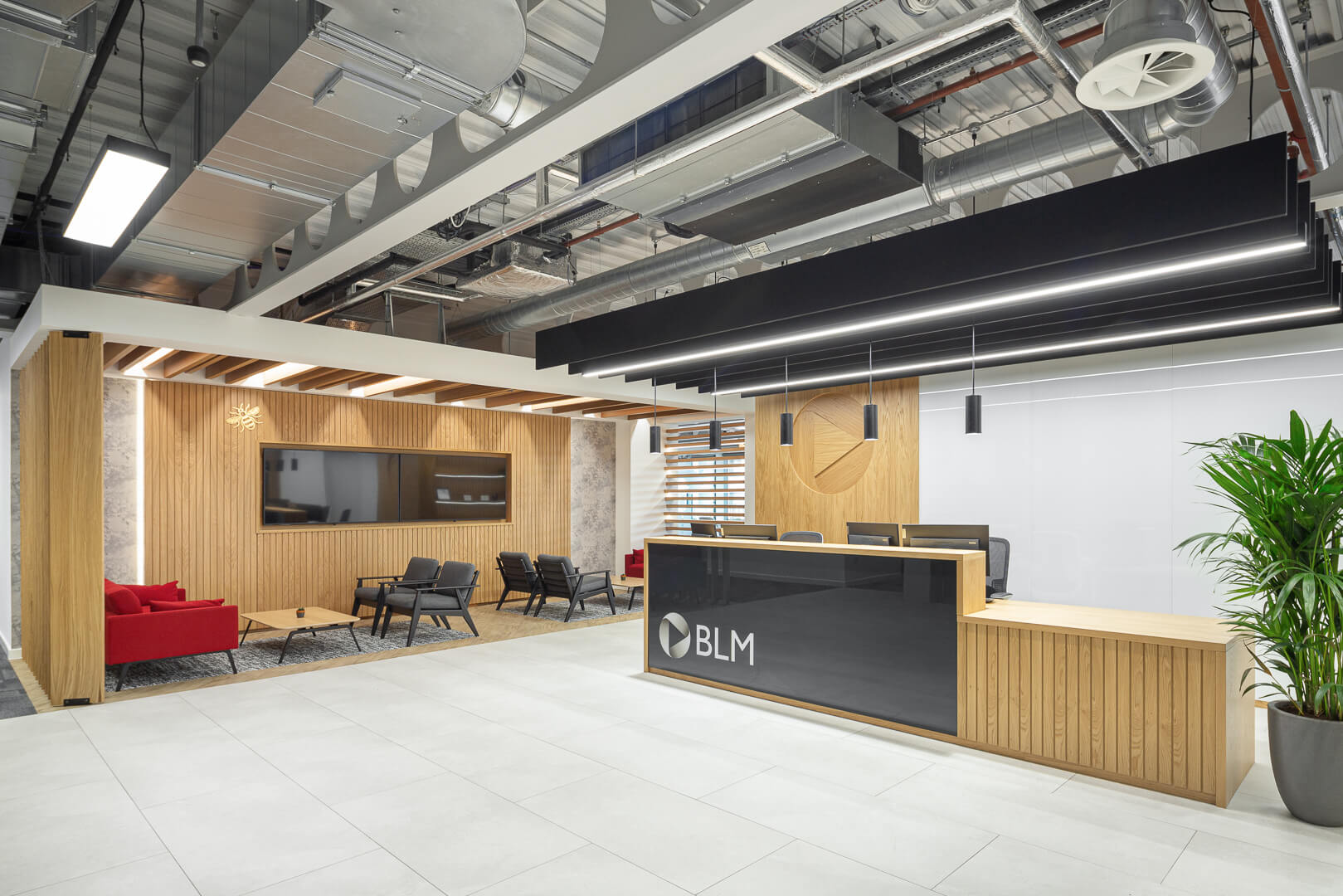 Interior photography of BLM Law's Manchester office refurbishment