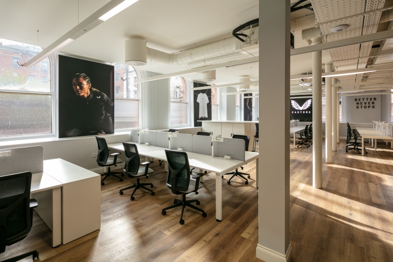 The refurbished Castore offices in Manchester - Refurbishment photographed by Midi Photography