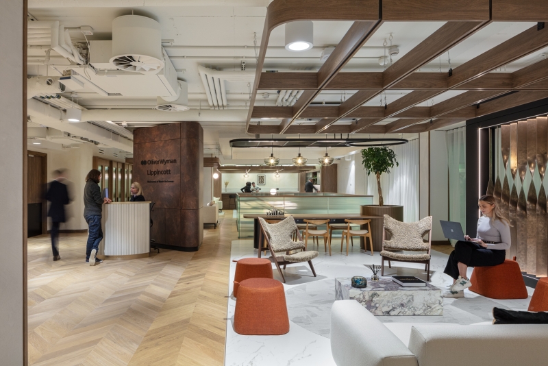 Oliver Wyman's amazing new workspace and office, London - Refurbishment photography by Midi Photography
