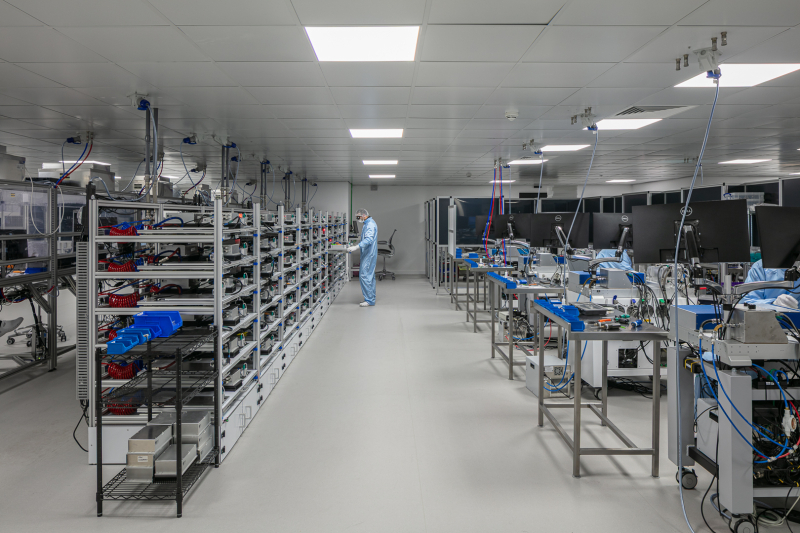 The newly refurbished test facility at Novanta, Manchester. Photographed for ADT Workplace - Midi Photography