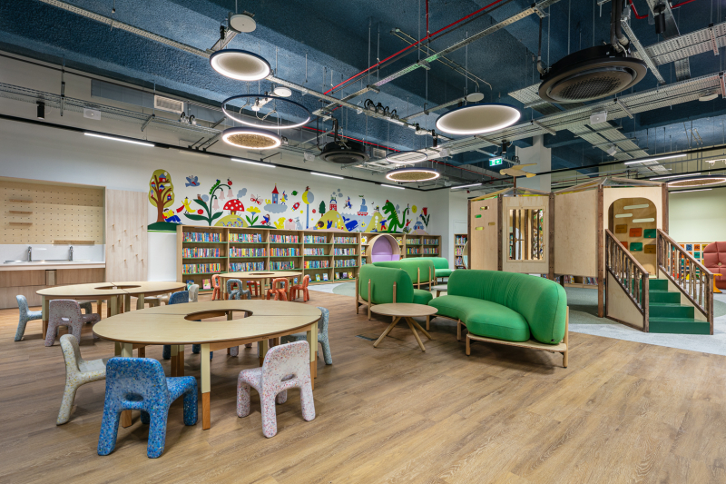 The children's library area at Stockroom, Stockport - Midi Photography